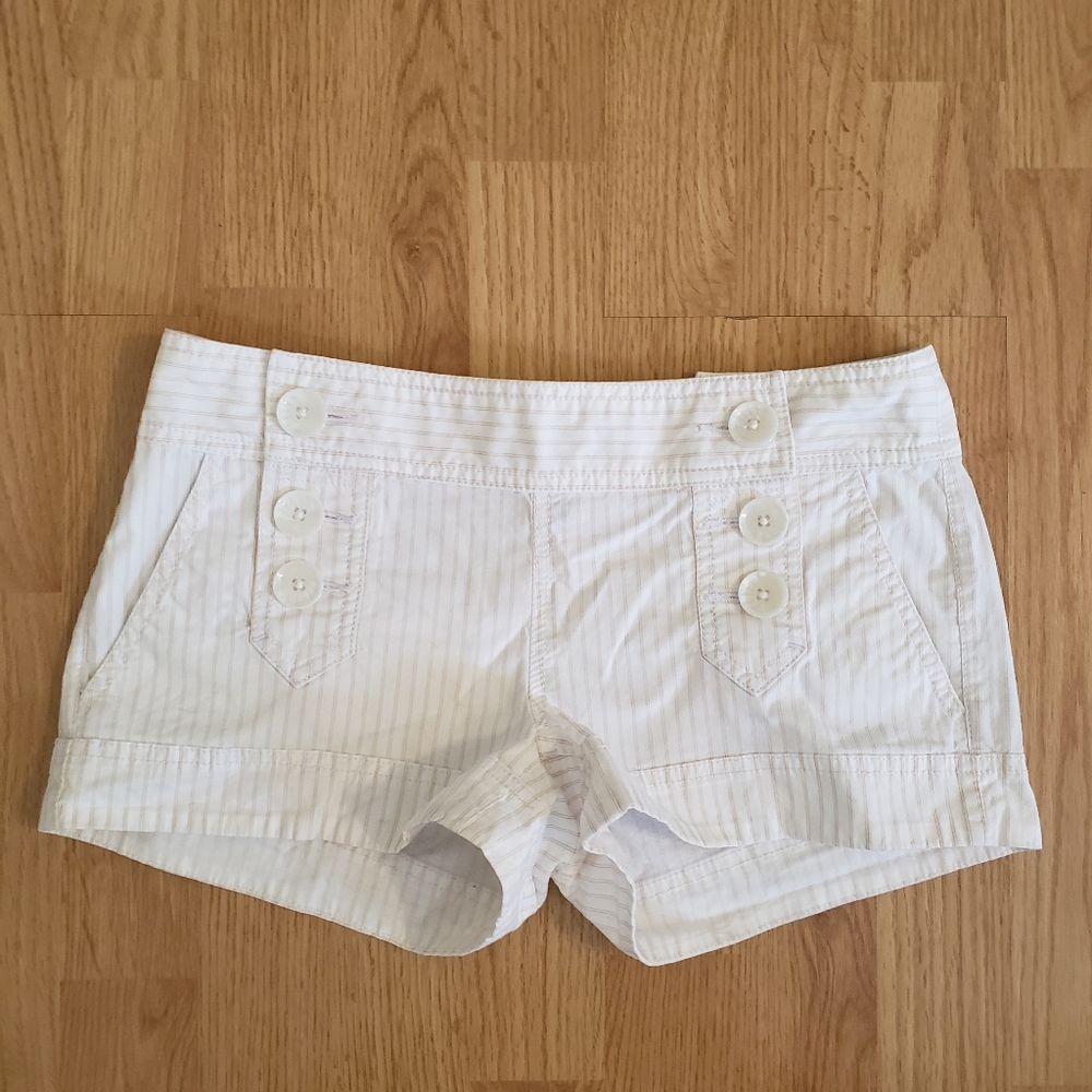 Express White Pinstripe shorts